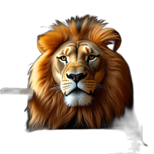 animal, crown, staff, photorealistic transparent PNG cut-out