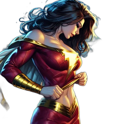 comic book art, concept art, fantasy art, urban, environment, night, female, superhero transparent PNG cut-out