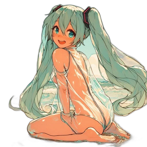 dress, creature, hair, mask, anime, concept art, watercolor, pixel art transparent PNG cut-out