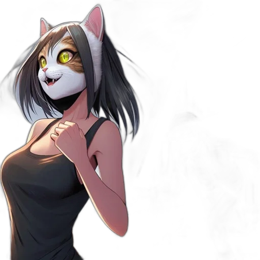 mask, creature, dress, staff, concept art, anime, fantasy art, cartoon transparent PNG cut-out