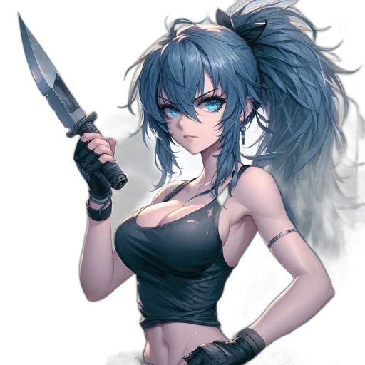 weapon, staff, sword, anime, concept art, fantasy art, pixel art, blue transparent PNG cut-out