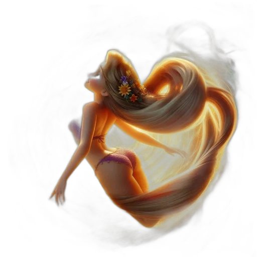 dress, mask, hair, dragon, fantasy art, concept art, photorealistic, oil painting transparent PNG cut-out