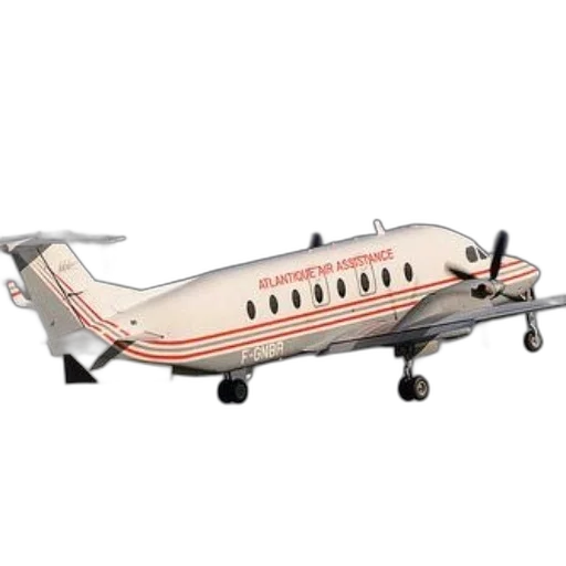 3d render, white, red, airplane, atlantique, air, assistance, written transparent PNG cut-out