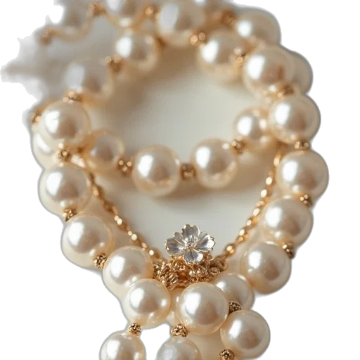 jewelry, crown, pearl, necklace, flower, charm, top transparent PNG cut-out