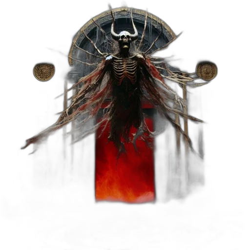 mask, crown, creature, staff, concept art, fantasy art, comic book art, pixel art transparent PNG cut-out
