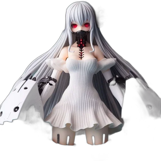 dress, robot, creature, 3d render, concept art, intricately, detailed, figure transparent PNG cut-out