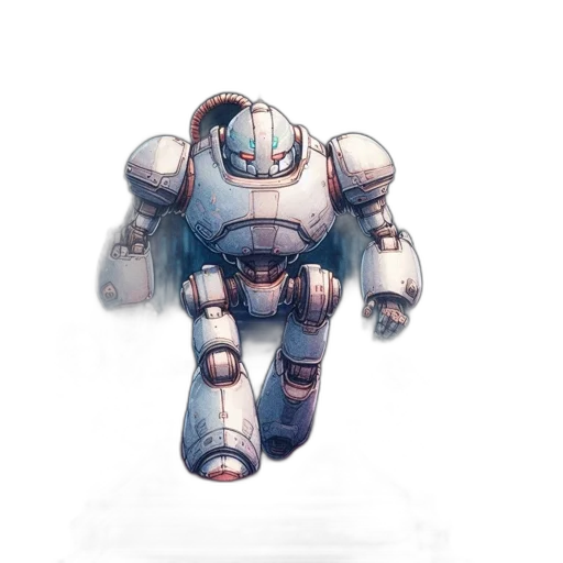 robot, creature, weapon, concept art, watercolor, 3d render, fantasy art, pastel transparent PNG cut-out