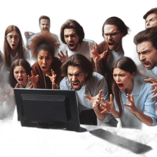 people, office, setting, react, shock, surprise, frustration, upon transparent PNG cut-out