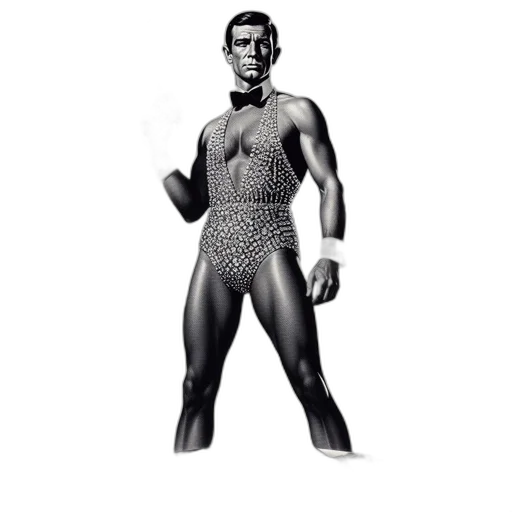 robot, comic book art, concept art, man, one-piece, outfit, holds, gun transparent PNG cut-out
