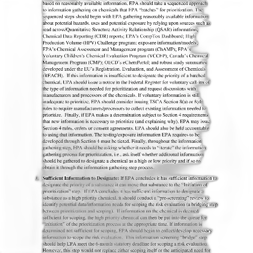 document, discussing, epa, approach, prioritizing, chemicals, based, available transparent PNG cut-out