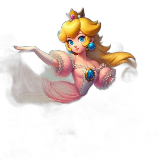 dress, crown, staff, weapon, concept art, fantasy art, pixel art, 3d render transparent PNG cut-out