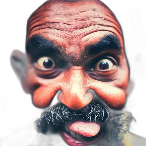 mask, face, creature, staff, photorealistic, 3d render, concept art, pencil sketch transparent PNG cut-out