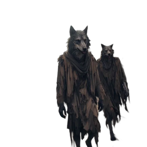 creature, animal, mask, staff, concept art, fantasy art, 3d render, watercolor transparent PNG cut-out