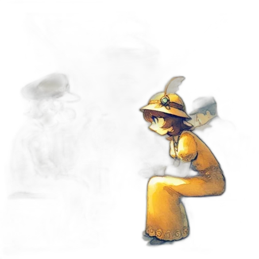 hat, mask, staff, robot, concept art, watercolor, fantasy art, pixel art transparent PNG cut-out