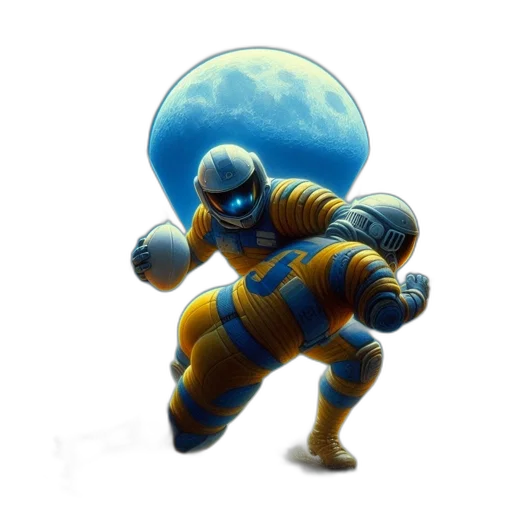 creature, robot, concept art, 3d render, comic book art, fantasy art, outer space, blue transparent PNG cut-out
