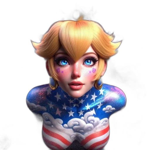 face, mask, concept art, fantasy art, cartoon, 3d render, illustrated, female transparent PNG cut-out
