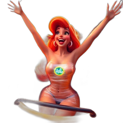 hat, staff, concept art, fantasy art, comic book art, 3d render, animated, girl transparent PNG cut-out
