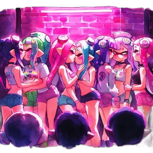 vaporwave, concept art, cyberpunk, pixel art, neon lights, fire, city street, neon transparent PNG cut-out