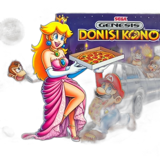 concept art, pixel art, comic book art, fantasy art, donkey, kong, country, sega transparent PNG cut-out