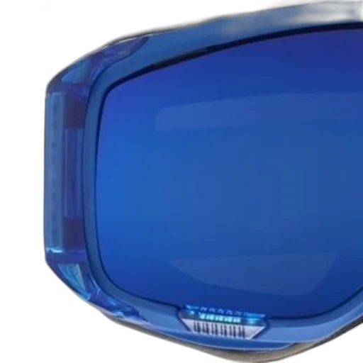 3d render, blue, close-up, ski, goggles, transparent, frame, lenses transparent PNG cut-out