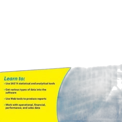sas, dummies, book, cover, black, blue, background, yellow transparent PNG cut-out
