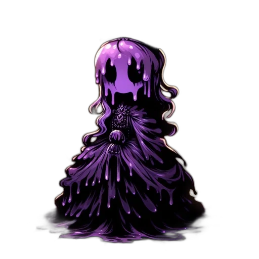 dress, creature, mask, crown, pixel art, concept art, fantasy art, watercolor transparent PNG cut-out