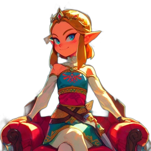 dress, crown, staff, weapon, concept art, fantasy art, pixel art, watercolor transparent PNG cut-out