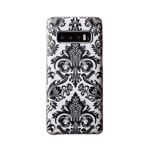 damask, pink, black, white transparent PNG cut-out