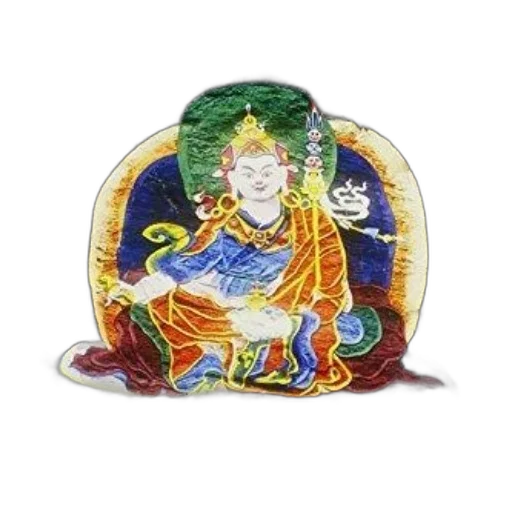 crown, jewelry, staff, vibrant, traditional, tibetan, painting, deity transparent PNG cut-out