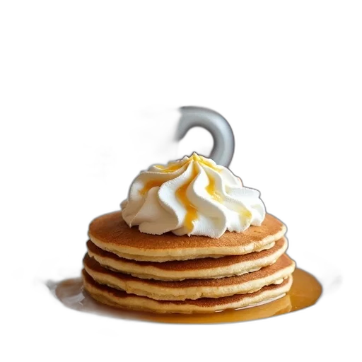 food, hat, crown, animal, photorealistic, 3d render, stack, pancakes transparent PNG cut-out