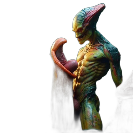 creature, dragon, concept art, fantasy art, 3d render, photorealistic, outer space, anthropomorphic transparent PNG cut-out