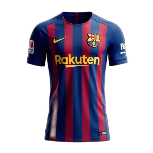 3d render, new, barcelona, home, kit, nike, designed, give transparent PNG cut-out