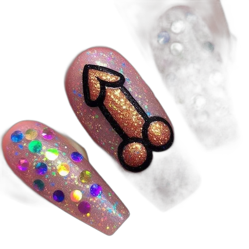 jewelry, 3d render, photorealistic, vaporwave, outer space, neon, hand, long transparent PNG cut-out