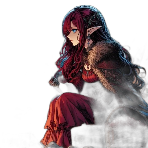dragon, creature, sword, dress, fantasy art, concept art, pixel art, anime transparent PNG cut-out