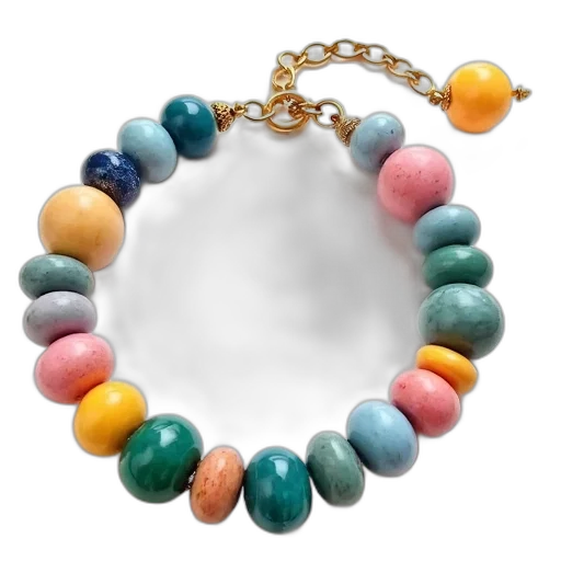 jewelry, pastel, colorful, neon, beaded, bracelet, mix, round transparent PNG cut-out