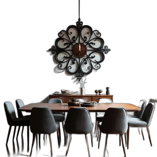 furniture, 3d render, photorealistic, dark transparent PNG cut-out