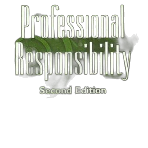 professional, responsibility, second, edition, book, cover, green, background transparent PNG cut-out