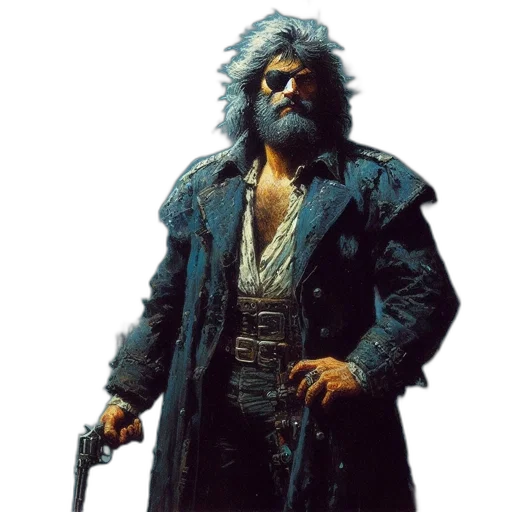 jacket, staff, concept art, cyberpunk transparent PNG cut-out