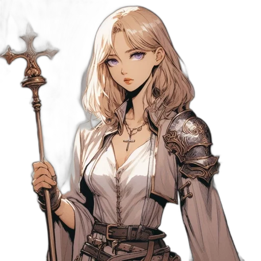 staff, sword, weapon, concept art, fantasy art, pixel art, anime, earth tones transparent PNG cut-out
