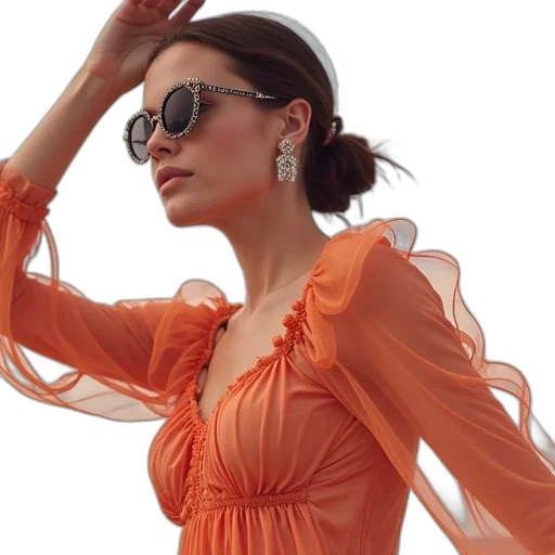 dress, jewelry, photorealistic, 3d render transparent PNG cut-out