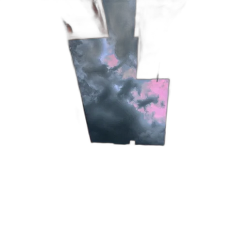 jacket, staff, dress, umbrella, vaporwave, concept art, 3d render, photorealistic transparent PNG cut-out