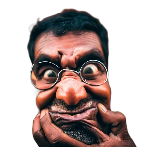 face, mask, staff, creature, photorealistic, cartoon, concept art, pencil sketch transparent PNG cut-out