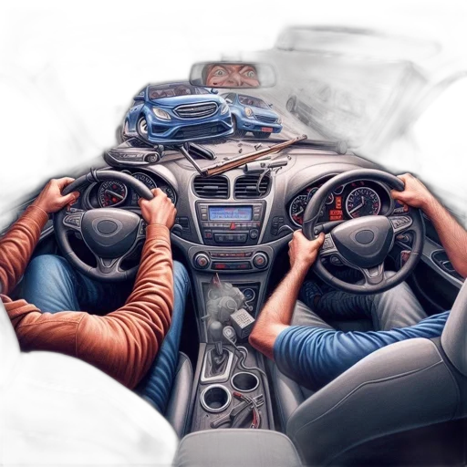 car, photorealistic, concept art, watercolor, pencil sketch, interior, scene, during transparent PNG cut-out