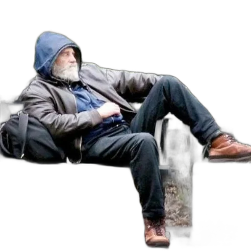 jacket, furniture, concept art, photorealistic, 3d render, pixel art, man, gray transparent PNG cut-out