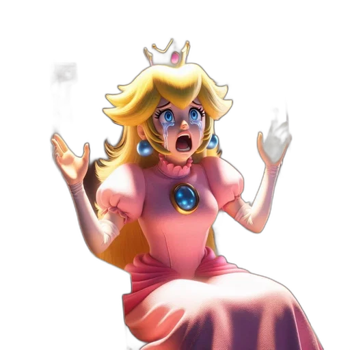 crown, dress, staff, face, concept art, pixel art, 3d render, cartoon transparent PNG cut-out