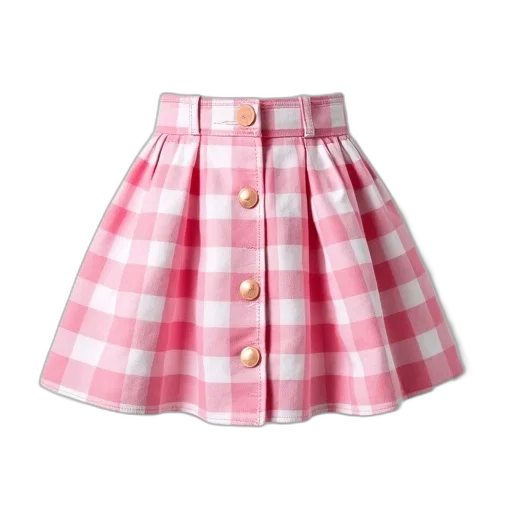dress, jacket, pastel, pink, white, checkered, skirt, buttoned transparent PNG cut-out