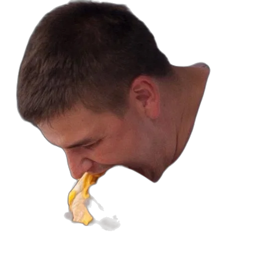 food, creature, face, staff, photorealistic, man, eating, hot transparent PNG cut-out