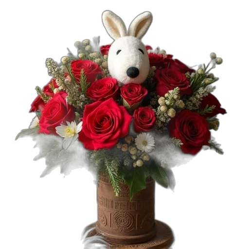 flower, 3d render, peanuts, christmas transparent PNG cut-out