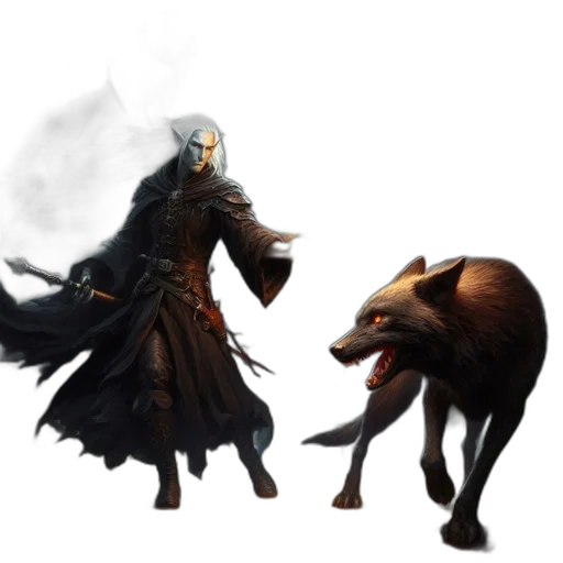 animal, creature, concept art, fantasy art, pixel art, forest, dark, medieval transparent PNG cut-out