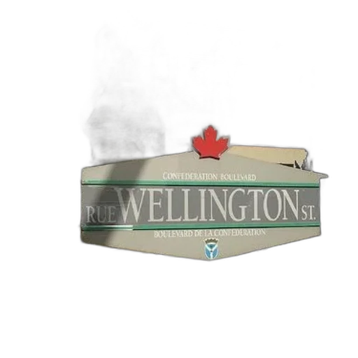 fog, sign, wellington, street, ottawa, canada, red, maple transparent PNG cut-out